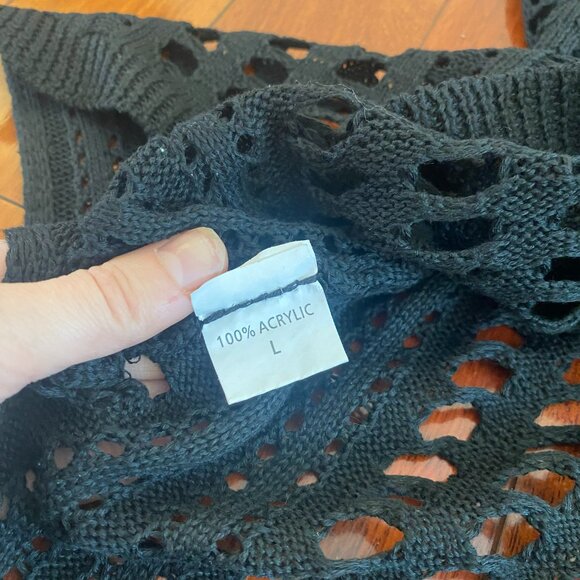 Black Crochet Tunic - Picture 3 of 4